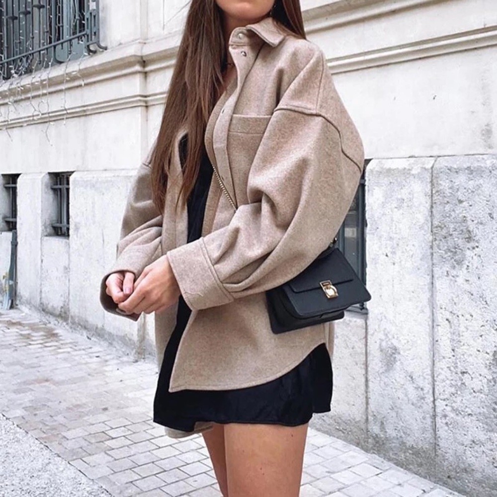 Coat jacket pockets women light fall fashion - Picture 8 of 13